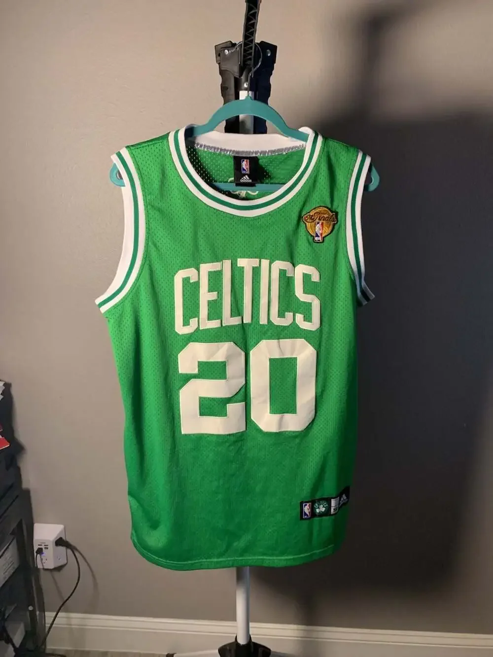 Adidas Boston Celtics Ray Allen #20 NBA Finals Basketball Jersey Green Size 50